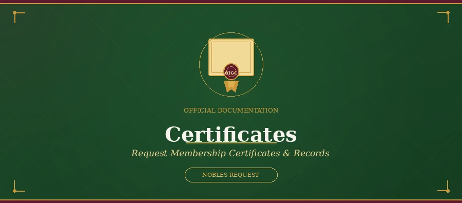 Certificates Request